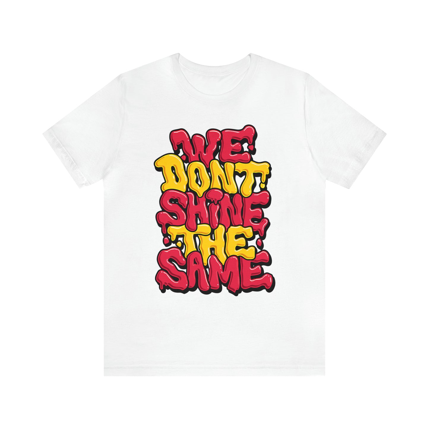 WE DON'T SHINE THE SAME JORDAN 1 RETRO OG FUSION RED COLORED T-SHIRT