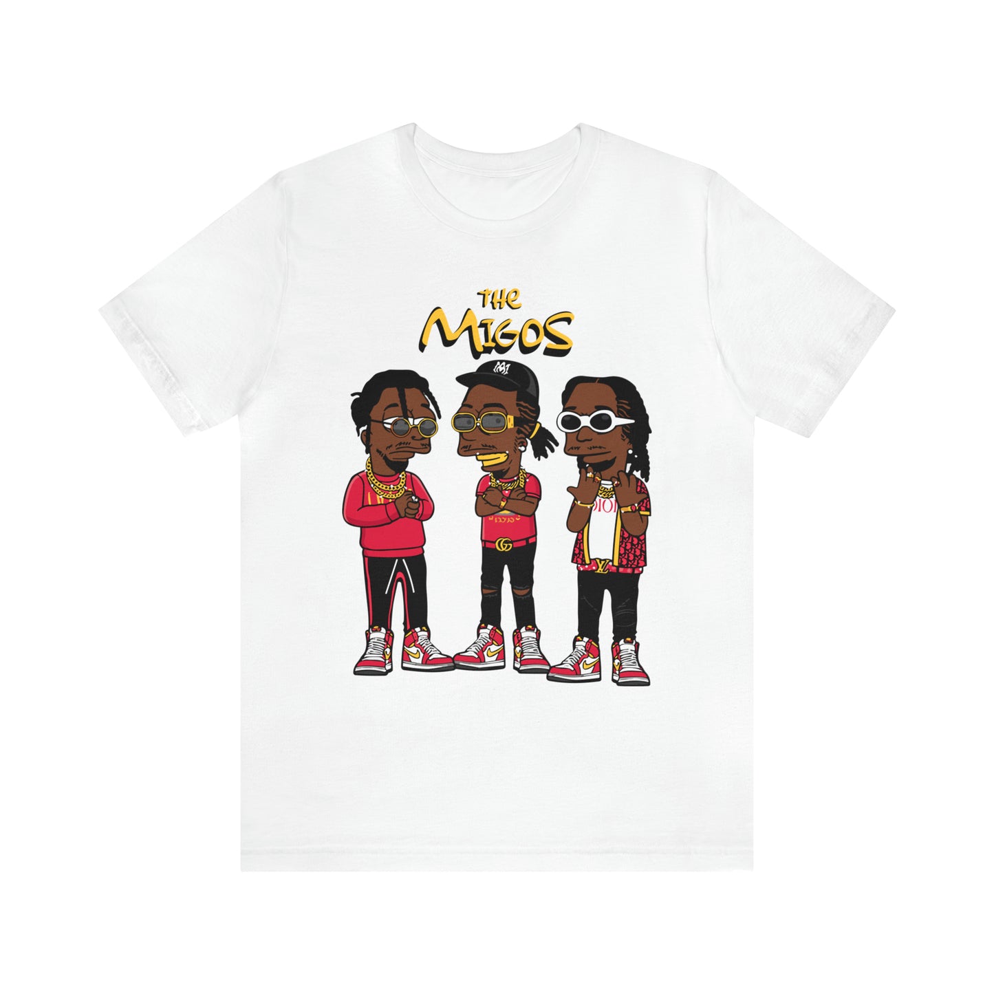 THE MIGOS JORDAN 1 RETRO OG FUSION RED T-SHIRT