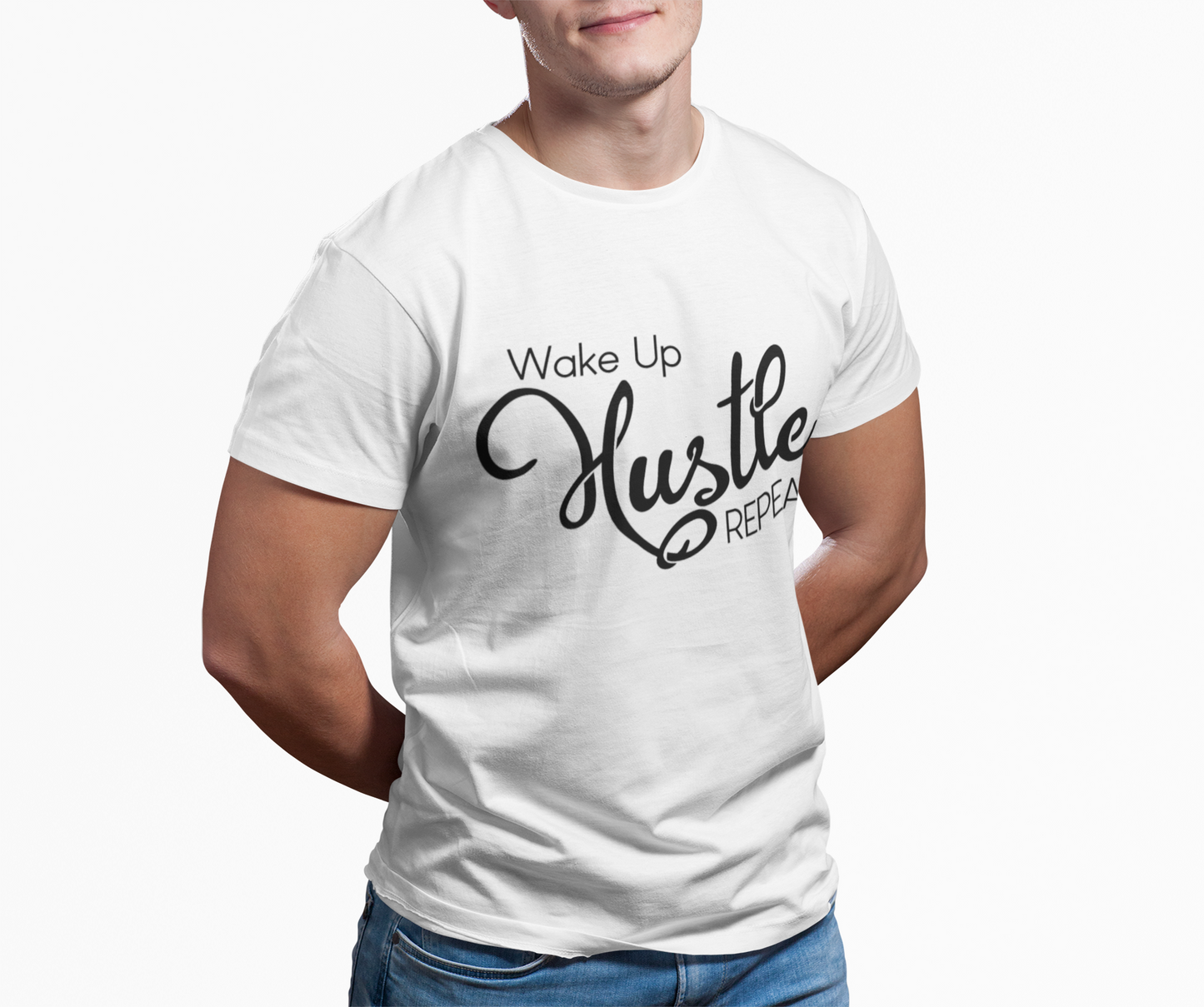 Wake Up Hustle Repeat Tee