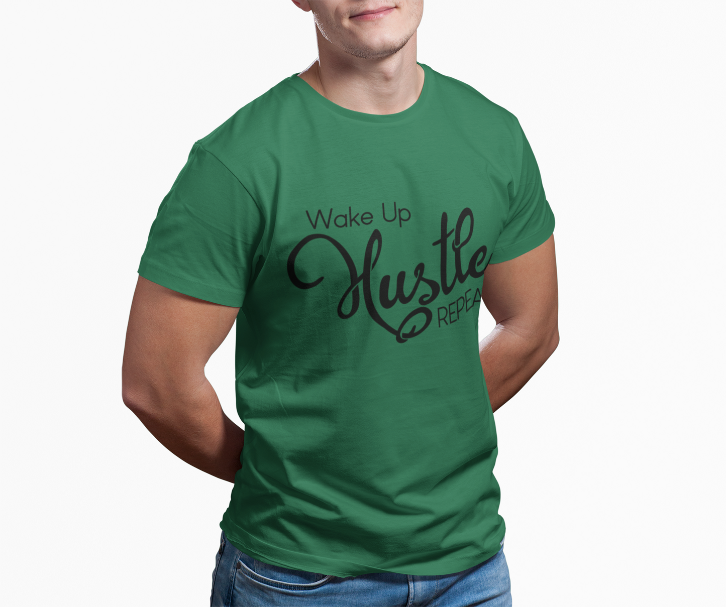 Wake Up Hustle Repeat Tee