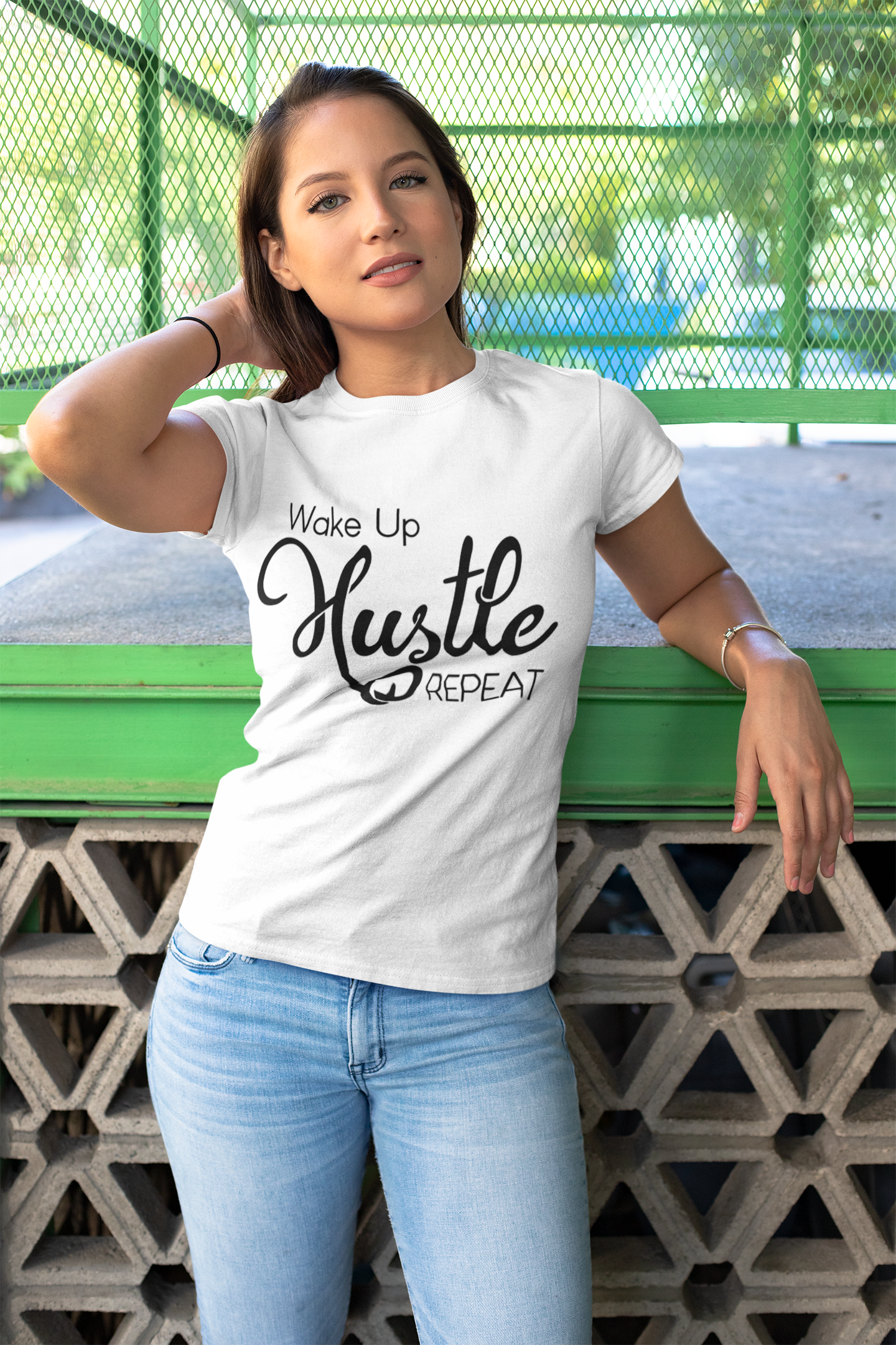 Wake Up Hustle Repeat Tee