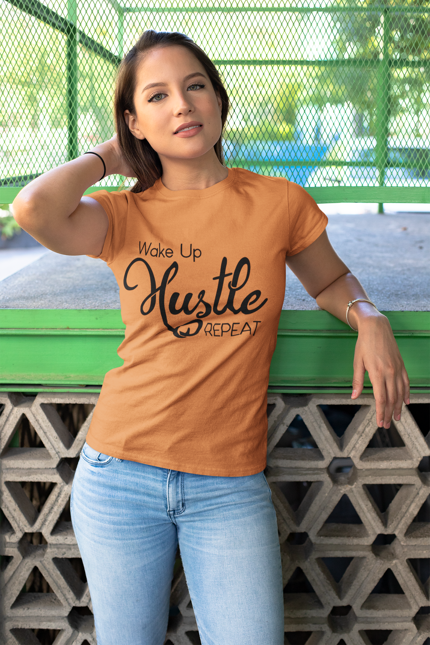 Wake Up Hustle Repeat Tee