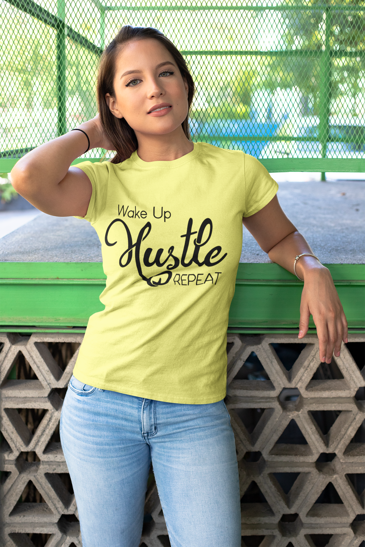 Wake Up Hustle Repeat Tee