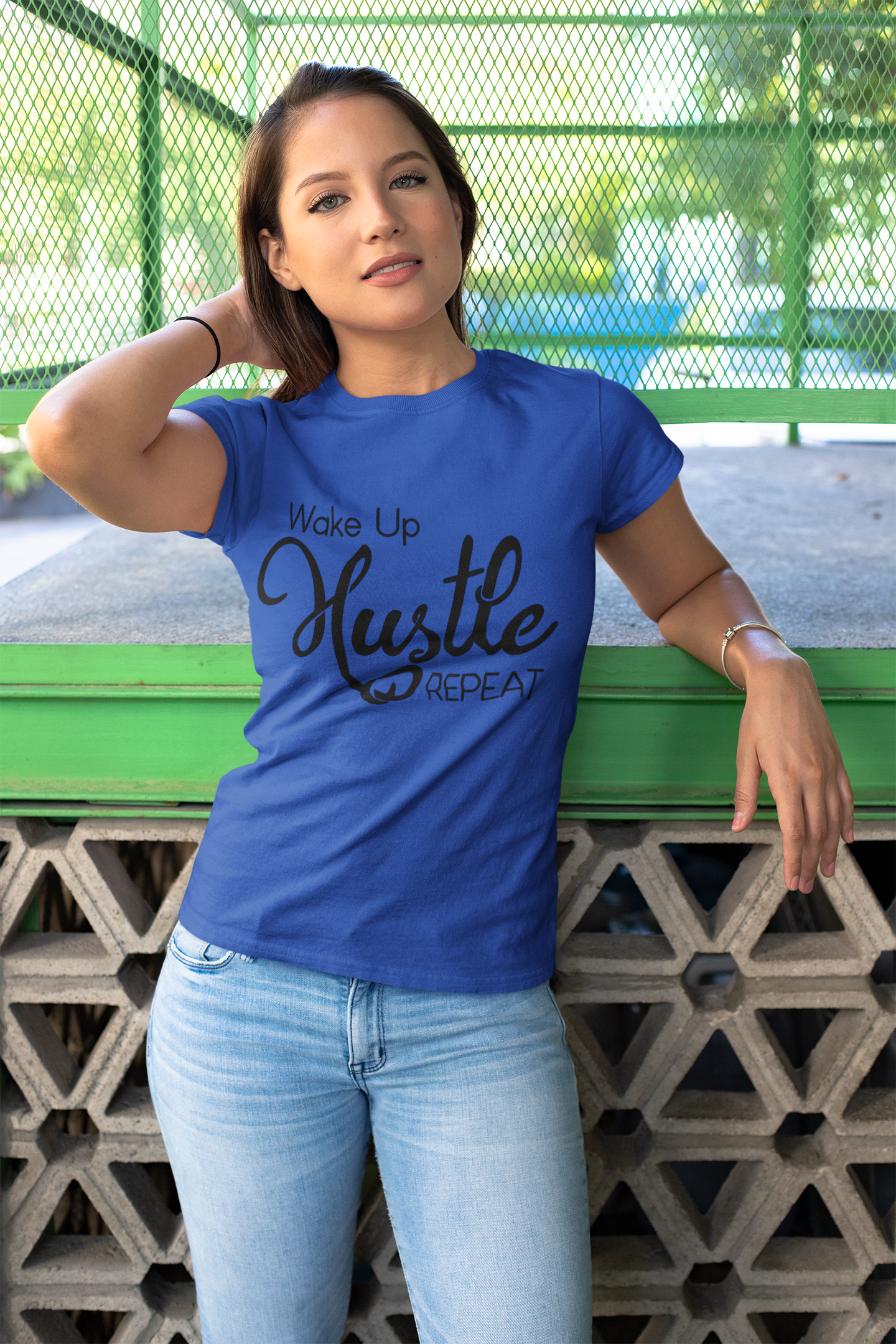 Wake Up Hustle Repeat Tee