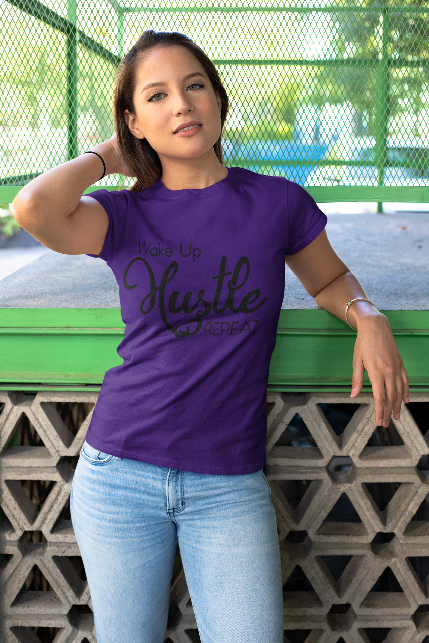 Wake Up Hustle Repeat Tee