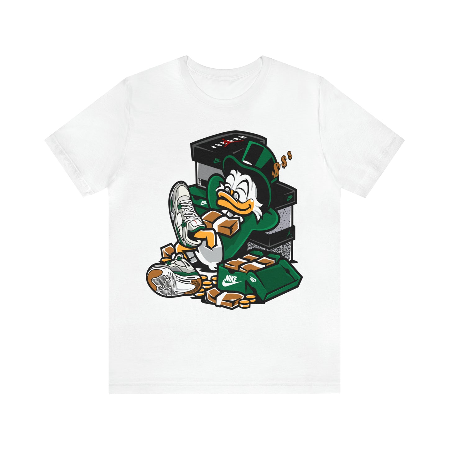 MONEY DREAMS JORDAN 4 RETRO GREEN COLOR T-SHIRT
