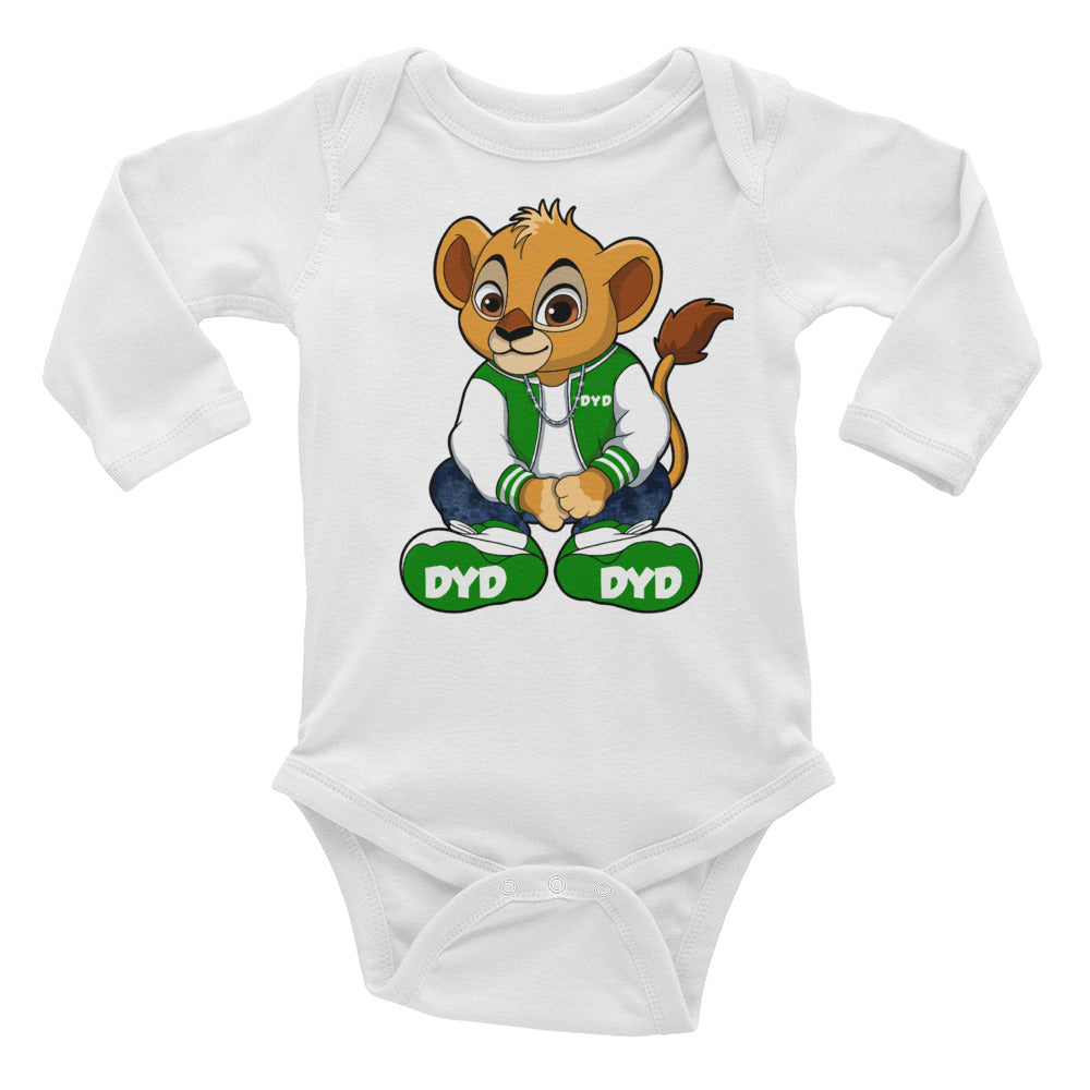 Infant Green Bear Long Sleeve Bodysuit